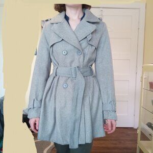 Yoki Double Breasted Wool Blend Coat